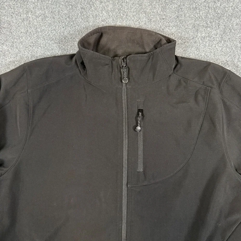 Black Diamond Jacket Mens Medium Black Soft Shell Full‎ Zip Fleece Lined Coat - Picture 6 of 12